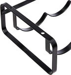 Amazon Basics Tabletop Stackable 4-Bottle Metal Wine Rack, Wine Storage, Space Saving, No Assembly Required, 3.74"D x 15.75"W x 7.87"H, Black