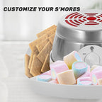 Smores Maker Tabletop Indoor Kit Smores Kit Indoor Smore Maker Tabletop Smores Maker Flameless Electric S'mores Maker Marshmallow Roaster, Movie Night Supplies Housewarming Christmas Gifts 120V 345W