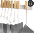 Wall Book Organizers Hanging Pins - Extra Pins for Floating Shelves Wall Mounted, Extra Hardwood Hanging Pins for Floating Bookshelves, Ideal for Book Lovers, (Natural Finish)