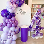 130pcs Dark Purple Balloons Different Sizes 18" 12" 10" 5" Party Latex Balloons for Birthday Halloween Graduation Baby Shower Anniversary Party Decorations