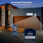 Hiseeu Wireless Camera Outdoor, 2.4G/5G 3MP WiFi Security Camera Color Night Vision, Pan&Tilt 360° View, Motion Detection, Siren/Motion/Light Alarm, IP66, Compatile NVR, No Monthly Fee