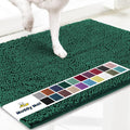 Muddy Mat® Shown on TV – Super Absorbent Microfiber Dog Door Mat for Muddy Paws, Non-Slip Washable Pet Rug, Quick Dry Chenille Entryway Carpet, Machine Washable Indoor Outdoor mat, Dark Green 35"x24"