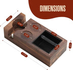 Espresso Accessories Set, Knock Box and Tamping Station, 1 Pack (Brown) | Houseables Coffee Stirrer WDT Tool, Latte Art Pen for Espresso and Cappuccino, Black Brown Silver