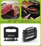 Mini-Deluxe Meat Tenderizer Tool – 48 Blade Stainless Steel, Easy to Use | Kitchen Cooking Gadgets Tools with Ultra Sharp Needle That Makes Steak & Chicken Tender