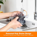 Cold Press Juicer Machines with 6.5" Large Feed Chute, Juicer for Whole Vegetables & Fruits, High Juice Yield (Black)