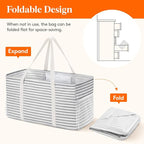 Lifewit Extra Large Tote Bag, Reusable Grocery Bags with Metal Wire Frame and Handles