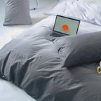 Gradient Gray Comforter Set Ombre White Gray Bedding Set Queen Women Aesthetic Comforter 3 PCs Gray Color Bed Comforter Set Queen Gradient White and Gray Comforter Set Queen