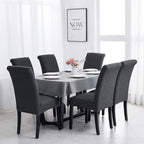 Joccun Chair Covers for Dining Room Set of 4, Dining Chair Slipcover Stretch Dining Room Chair Covers Seat Protector,Washable Parsons Chair Cover for Home,Banquet(Dark Gray,4 Pack)