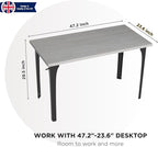 Home Office Computer Desk 47.2x23.6 inch gaming Desk, Modern and Minimalist home office desk, Home Office Desks, Study Desk, Craft table Black Metal Designed Frame, White Board color.
