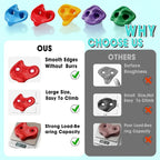 20 PCS Large Rock Climbing Holds for Kids, Large Climbing Holds Adult Rock Wall Holds Climbing Rock Wall Grips for Indoor and Outdoor Playground Play Set with Hardware
