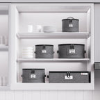 China Storage Containers Hard Shell Box for Moving Dishes, Plate, Wine and Glasses, Dinnerware, Mugs, Saucers Quilted Organizer Dividers for Packing Fine China Storage Containers 5Piece Grey