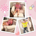 3-in-1 Toddler Chair Comfy Kids Sofa Chair,Toddler Couch Fold Out with Folding Ottomans,Foldable Baby Couch for Girls and Boys,Convertible Kids Chair Cozy to Lounger Pull Out for Playroom,Beige Pink