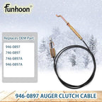 946-0897 Auger Clutch Cable for MTD, Yard Machine, Troy-Bilt, Cub Cadet, Craftsman Snow Blowers Replaces 946-0897A 746-0897 746-0897A