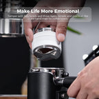 IKAPE Coffee Products, 51mm Coffee Distributor & Hand Tamper, Adjustable Depth Espresso Distributor Fits All 51mm Espresso Portafilter, Compatible with Delonghi Bottomless Portafilter (White)
