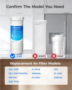 Waterdrop XWF Water Filter Replacement for GE® WR17X30702, 2 Pack, No chip | NSF 42 & 372 Certified, Compatible with GE® GNE27, GFE26, GDE25, GSS25, PSE25 Series Refrigerators