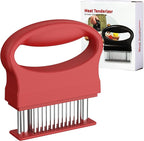 Meat Tenderizer Tool with 48 Stainless Steel Blades, Heavy-Duty Needle Tenderizer for Steak, Beef, Pork & Chicken, Kitchen Cooking Gadgets Tools Red