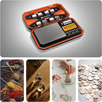 UNIWEIGH Digital Pocket Scale 200g/0.01g Precision Digital Scale Grams | 6 Units Jewelry Scales,Coins Scale with LCD Display,Tare Function for Food,Powder,small items(Battery Included)-Orange