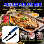 Fishing Knife Set, Fish Cleaning Kit, Filet Knife for Fish, Fish Scale Cleaning Brush, Multi-Functional Scissors, Gloves, Fishbone Tweezers, Storage Bag,Fishing Accessories,Fishing Tool Kit