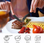 Large Reusable Travel Utensils Set with Case, Plastic Set for Adults Travel Picnic Camping, Portable Flatware Cutlery Set with Chopsticks for Daily Use(Black)