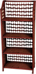 Oriental Furniture 43" Natural Fiber Shelving Unit - Mahogany