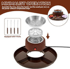 Electric Smores Maker Tabletop Indoor with 4 Detachable Trays and 4 Forks Flameless Electric Roaster for Movie Night Supplies