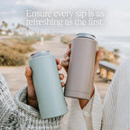 BrüMate Hopsulator Slim Can Cooler Insulated for 12oz Slim Cans | Skinny Can Insulated Stainless Steel Drink Holder for Hard Seltzer, Beer, Soda, and Energy Drinks (Guava)
