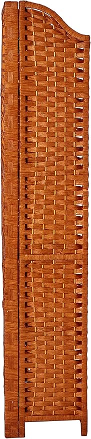 Oriental Furniture 53" Natural Fiber Shelving Unit - Honey