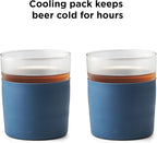 Rabbit Freezable Whiskey Glasses, Set of 2 Chilling Whiskey Glasses with Silicone Sleeve, 8oz No-Dilution Glasses for Whiskey, White Wine and Cocktails, Keep Drinks Cold for Hours, No Ice Needed | Ideal for whiskey, white wine & mixed drinks, chills wi...