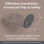 Accessory ADD-ON Curved Shelf Facade Covers Compatible with Cat Wall Shelves by Pryde Pets - 100% Sustainable PET Felt - Climber Sold Seperately - Cats Hammock Privacy and Safety Bumpers (Charcoal)
