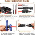 XRDS -RF Solar Extension Cable 10AWG, 3FT Red & Black Solar Panel Wire with Solar Connector, PV Wire with Disconnect Wrenches & Extra Male/Female Connectors for RV, Camper, Inverter, Off-Grid System