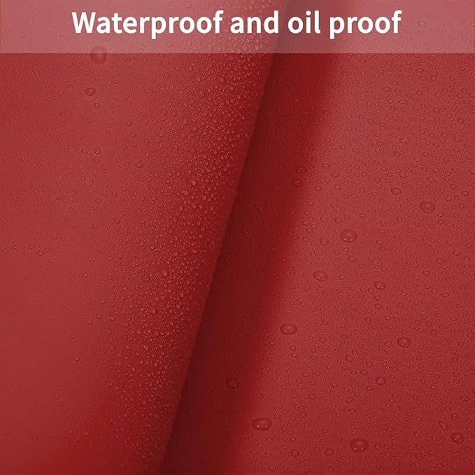 Leather Table Cover,1.8mm Thick,12x84 Inch Desk Cover,Dresser Cover Top,Dresser Protector Top,Dresser Cover,End Table Cover.(Black+Wine Red,12x84)