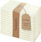 Urban Villa Cloth Napkins Cotton 20x20 (Set of 12) Ivory