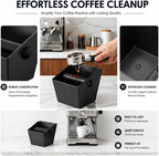 2 Pack Espresso Knock Box, 4.6 Inch Coffee Grounds Bin, Non-Slip Base | 2 Pack Espresso Knock Box for Easy Coffee Grounds Cleanup at Home, Office, or Coffee Bar