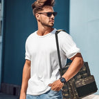 Gafetrey Tactical Lunch Box for Men, Insulated Bag Adult, Thermal Lunchbox Leakproof Waterproof Cooler Bag, Dual Compartment tote, Large Pail Work Office Camping Travel(Black Camo)