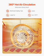 VEVOR Food Dehydrator Machine, 8 Stainless Steel Trays, 400W Electric Food Dryer with Adjustable Temperature & 24-Hour Timer, Food Dehydrator for Jerky, Meat, Fruit, Vegetables, Herbs, Dog Treats