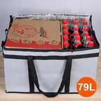 Bodaon Insulated Food Delivery Bag, XXX-Large, Grocery Bags, Grey, 1-Pack | Grocery Tote Insulation Bag for Catering/Drivers for Hot and Cold Meal, Pizza Warmer, Cooler Bag, Food Warmers for Parties