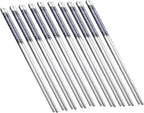 Stainless Steel Chopsticks, 10 Pairs 8.7 Inch Lightweight Knurling Non-Slip Reusable Chinese Chopsticks for Kitchen (10)