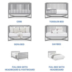 Delta Children Tribeca 4-in-1 Baby Convertible Crib, Grey