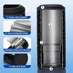 3 in 1 Slim Can Cooler for 12 OZ Skinny Can, Regular Can & Beer Bottle - Keep Cold for 6 Hours - Double Walled Insulated Stainless Steel Vacuum Beverage Can Insulator (Black Leopard)