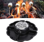 Fockety Smores Maker Tabletop Indoor, 2 in 1 Flameless Electric Roaster with Detachable Serving Trays, 4 Roasting Forks, Date Night Movie Night Supplies, Housewarming Gift
