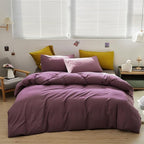 Purple Comforter Set Full Grape Color Bedding Set 3 Pieces Solid Purple Comforter Set Hotel Quality Lightweight Women Comforter Set Full Breathable Purple Bed Comforter Set Full