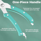 HAUSHOF 10" Poultry Shears, Stainless Steel Kitchen Scissors for Food | Serrated Blade, One-Piece Handle, Spring-Assisted Cutting, Safety Lock, Poultry, Meat, Fish & Bone Prep