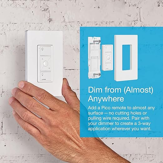 Lutron Caseta Original Smart Dimmer Switch ELV+ (Lutron Hub Required), 250W LED, Single-Pole/3-Way, Neutral Required, PD-5NE-BL, Black