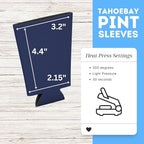 TahoeBay Blank Pint Glass Sleeves, Beer Coolers, 6-Pack, Navy | Insulating Foam Cooler, 16oz Collapsible Tapered Beverage Holder, Bar Cup Insulator for Transfer Vinyl, HTV, Sublimation, DTF