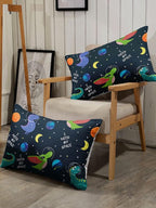 Datura home Dinosaur Space Dinos Comforter Bedding Set for Boys Kids Children,Celestial Bodies Colorful Dinosaur Print Bedding Set with 1 Comforter and 2 Pillowcases(Dinosaur Queen)