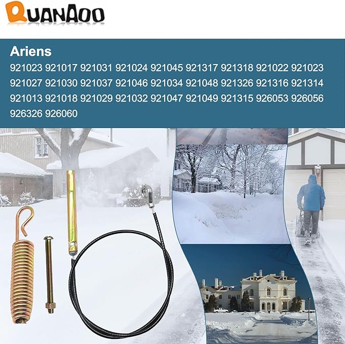Auger Control Cable 06900439 for Ariens Gravely fits Ariens Gravely Power Brush Deluxe Pro 24 28 30 36 Snow Blower Traction Cable Replacement