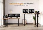 Claiks L Shaped Standing Desk Adjustable Height, Dual Motor Electric Corner Standing Desk, 63x55 inch Sit Stand up Desk with Splice Board, White