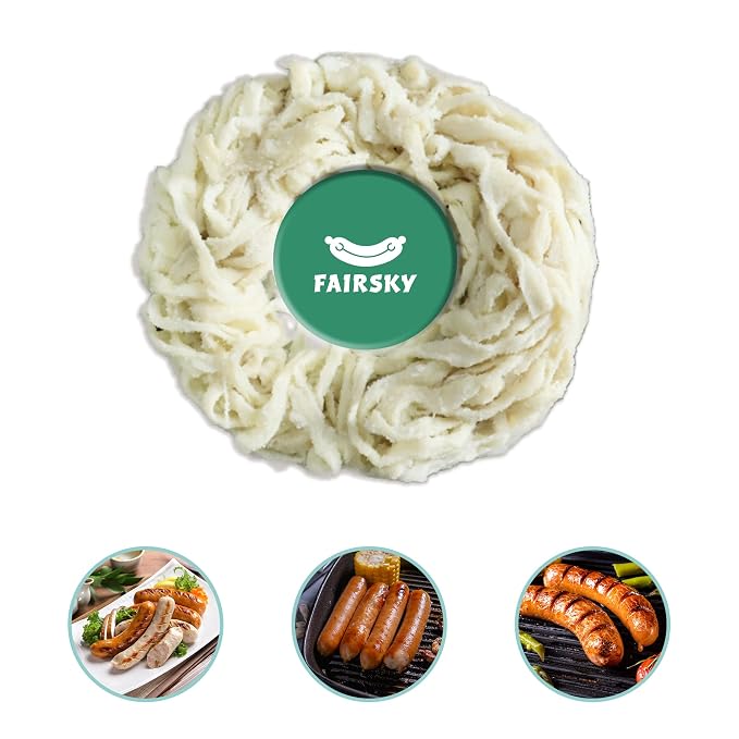 FAIRSKY Grade A Salt Packed Natural Hog Sausage Casings, Edible 36-38mm Diameter 32ft/10M for Homemade Breakfast Italian Pepperoni Bologna Sausage Making