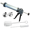 Pro level Jerky gun+ by LionTurtle Trading- DIY bulk sausage stuffer, vegan meat sticks maker, hunting accessory gifts for men- essential stainless steel meat press kit
