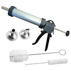 Pro level Jerky gun+ by LionTurtle Trading- DIY bulk sausage stuffer, vegan meat sticks maker, hunting accessory gifts for men- essential stainless steel meat press kit